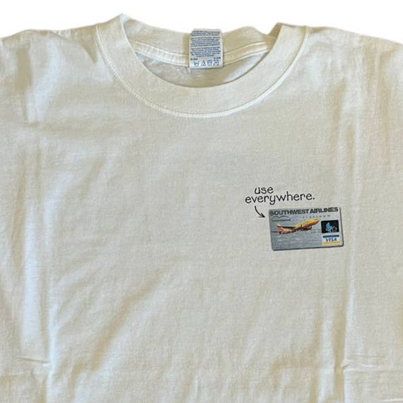 vintage southwest airlines credit card promo tshirt XL - Picture 2 of 3